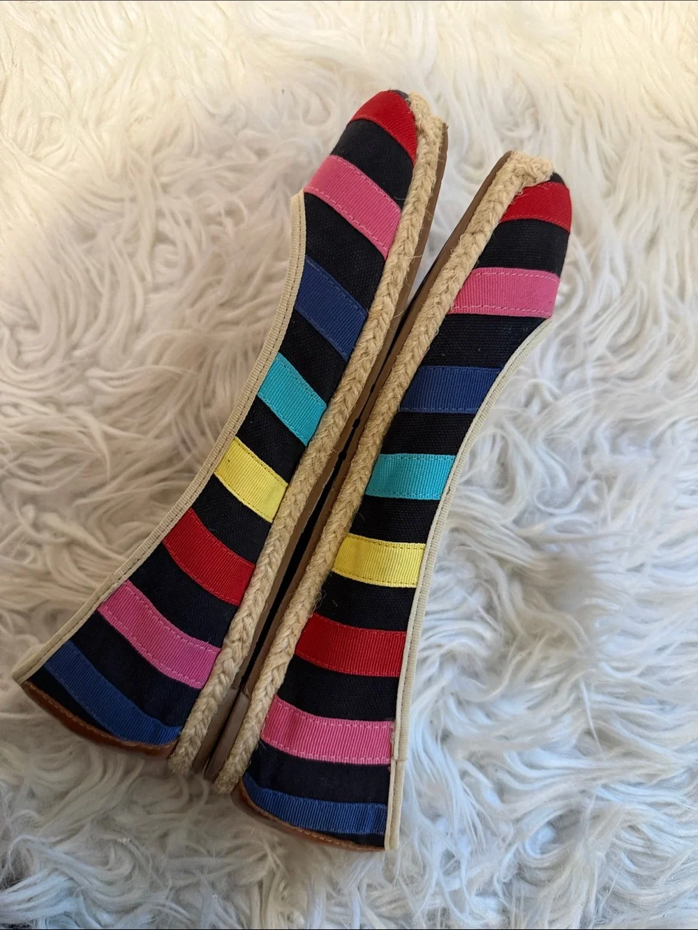 Kate Spade New York Multicolor Striped Espadrille Flats size 7.5